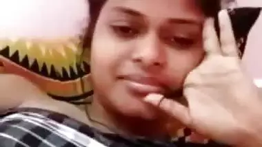 College girlfriend showing boobs on video call