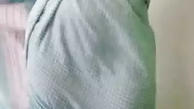 POV college girl showing her sexy body after bath