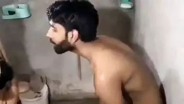 Indian sex MMS of a guy fucking his GF in the bathroom