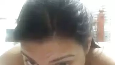 Young and horny girl enjoys with a big dildo