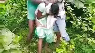 Poor village girl fucked by a gang in the forest