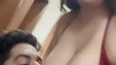 Pakistani wife feeding big boobs to husband viral MMS