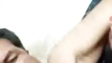 Old man enjoys a nude video call with another couple