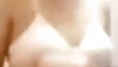 Merged sexy video of Indian hottie Janvi making naked selfie footage