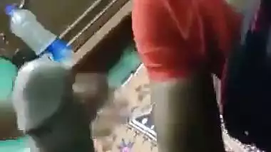 Fucks poor desi maid and records their Telugu sex video