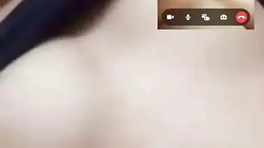 Round face chubby girl nude on video call to boyfriend