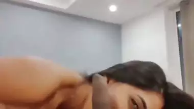 Young Indian escort service girl blowjob to hairy client