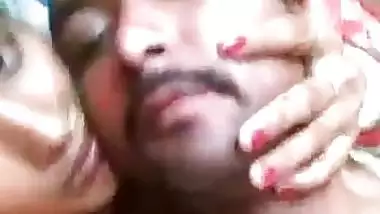 Village couple romantic foreplay