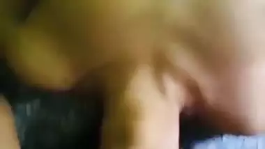 The guy fingers his GF’s tight desi pussy in the 69 position