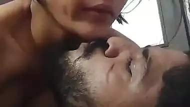 Cute Hindi bhabhi riding dick of husband brother