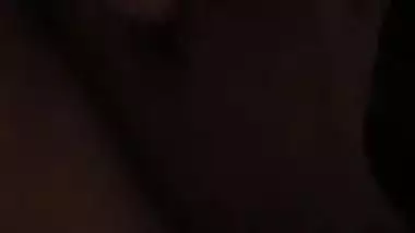 Husband pressing wife boob before sex at home viral MMS