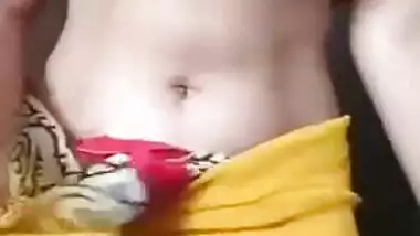 Indian girl takes colorful clothes off to bare hairy pussy for some porn