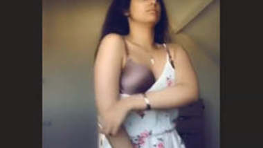 Amazing Irish babe with big tits dancing on webcam